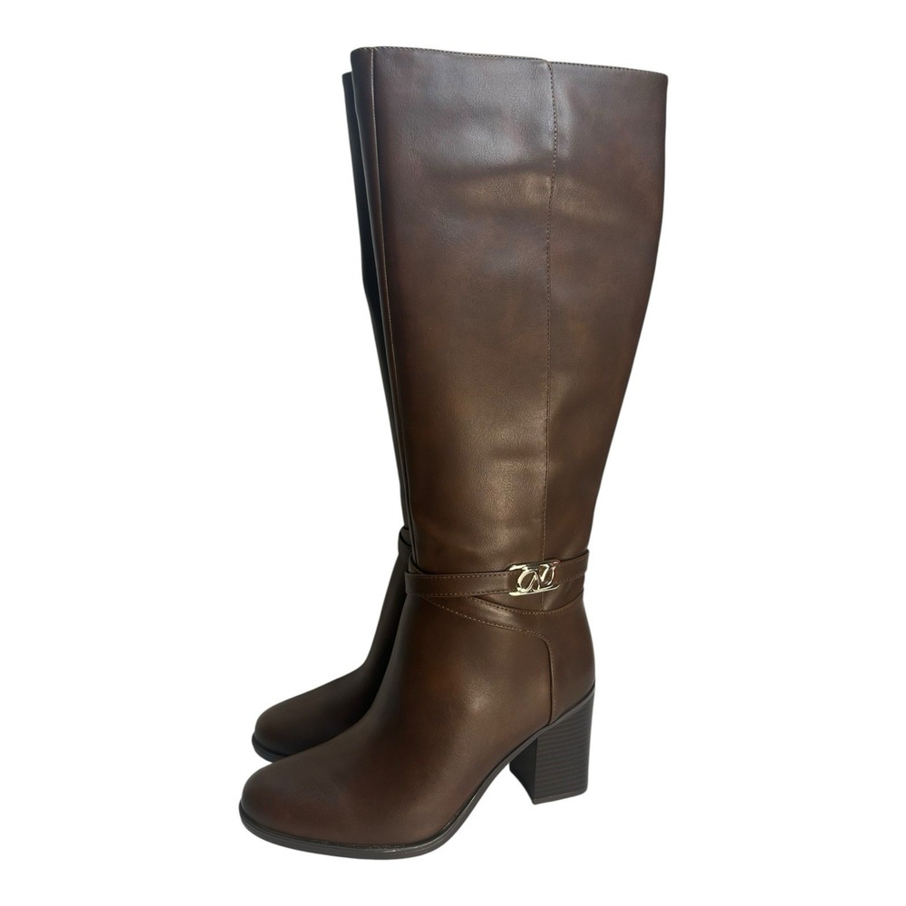 Naturalizer Jane Knee High Riding Boots Size 7 M Cappuccino Brown J5857S1200 NIB